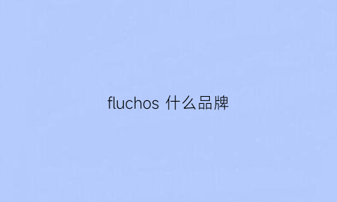 fluchos 什么品牌